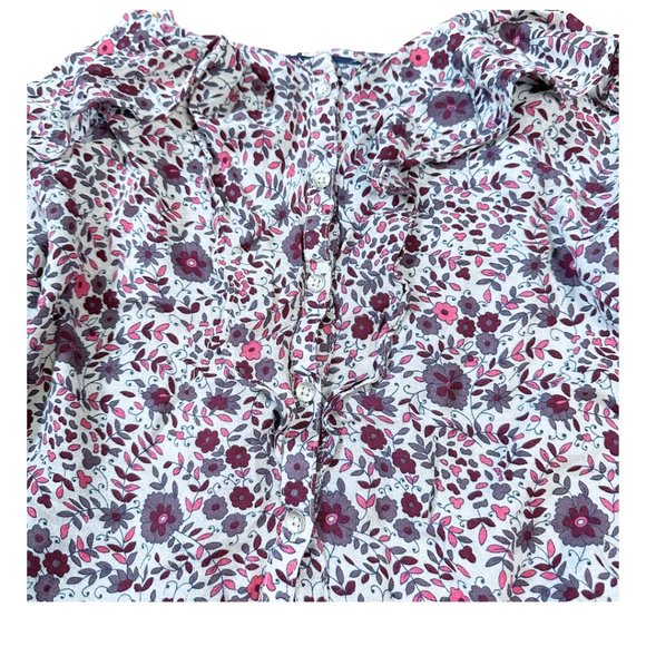 SOLD american eagle floral fairycore ruffle crop top summer tank top size large - Picture 8 of 11